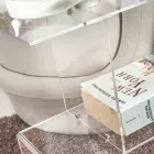 Table de canapé en plexiglas transparent ou fumé Made in Italy - Janne Viadurini