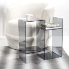 Table de canapé en plexiglas transparent ou fumé Made in Italy - Janne Viadurini