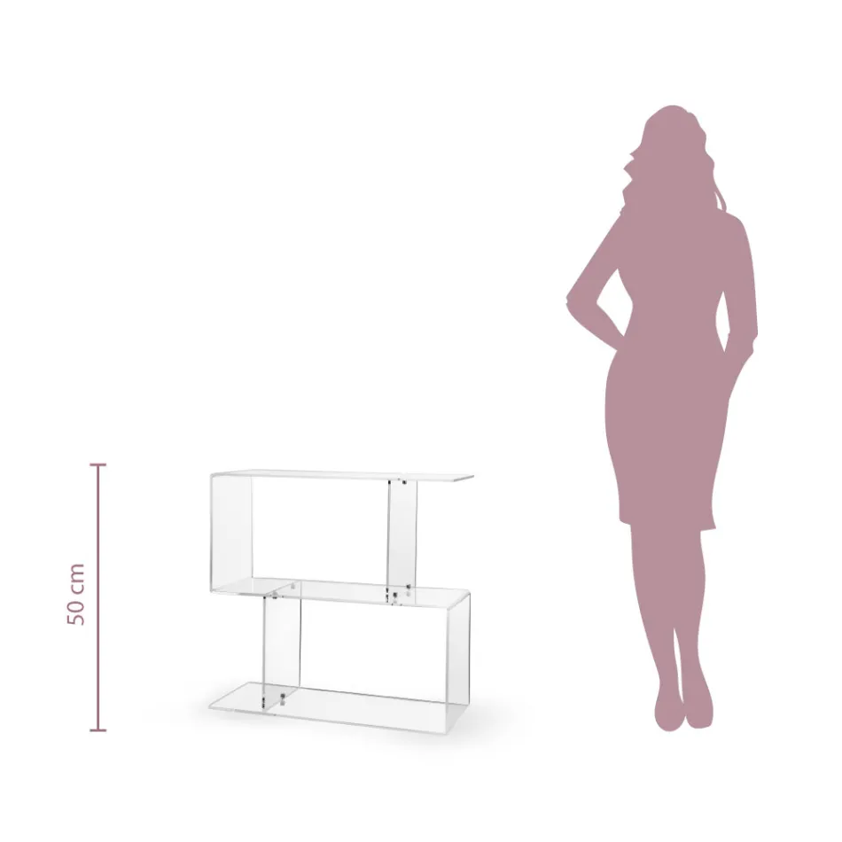 Table de canapé en plexiglas transparent ou fumé Made in Italy - Janne Viadurini