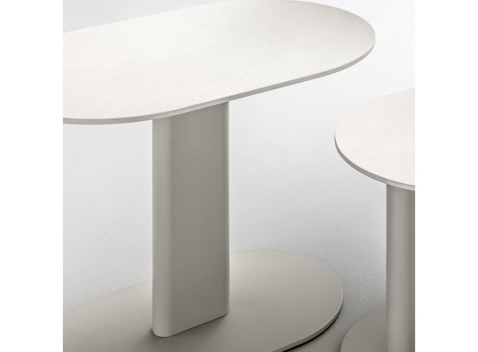 Table basse d'extérieur en aluminium et acier fabriquée en Italie - Plinto by Varaschin Viadurini