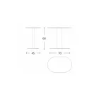 Table basse d'extérieur en aluminium et acier fabriquée en Italie - Plinto by Varaschin Viadurini