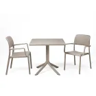 Table basse d'extérieur avec plateau en polypropylène perforé - Fourchette Viadurini