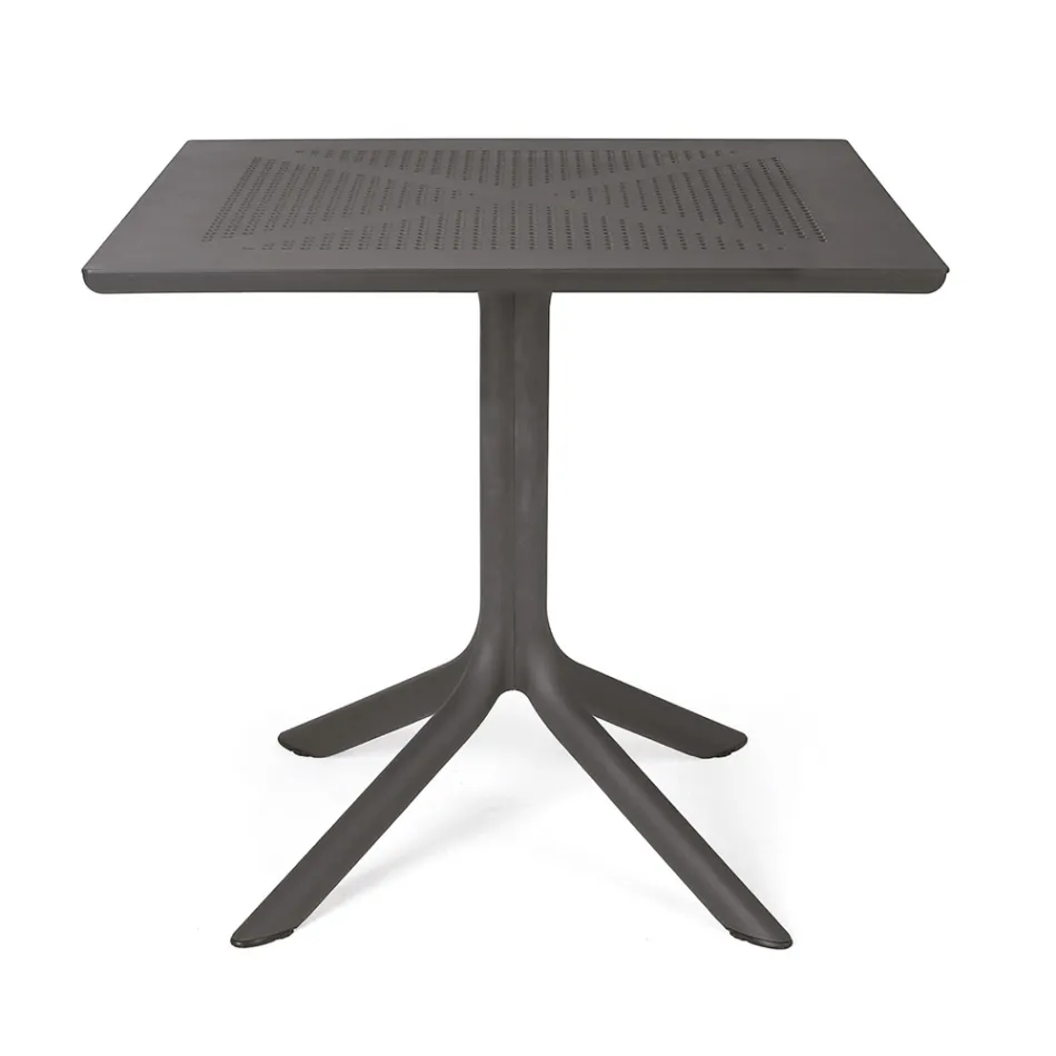 Table basse d'extérieur avec plateau en polypropylène perforé - Fourchette Viadurini
