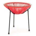 Table basse d'extérieur en acier avec plateau en verre design - Spumolizia Viadurini