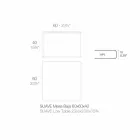 Table basse d'extérieur en aluminium et stratifié carré noir - Suave par Vondom Viadurini