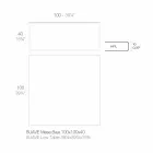 Table basse d'extérieur en aluminium et stratifié carré noir - Suave par Vondom Viadurini