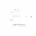 Table basse d'extérieur en aluminium et stratifié carré noir - Suave par Vondom Viadurini