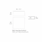 Table basse d'extérieur en aluminium et stratifié carré noir - Suave par Vondom Viadurini