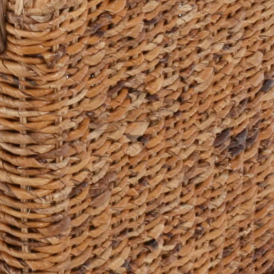 Table Basse d'Extérieur en Tissage Naturel de Banane - Plat Viadurini