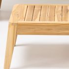 Table basse d'extérieur en bois de teck naturel - Jhon Viadurini