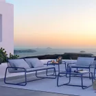 Table basse d'extérieur en métal coloré de haute qualité fabriquée en Italie - Karol Viadurini