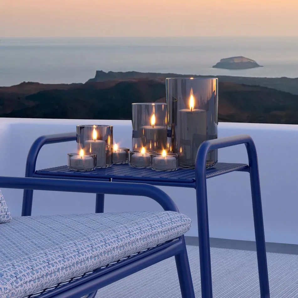 Table basse d'extérieur en métal coloré de haute qualité fabriquée en Italie - Karol Viadurini