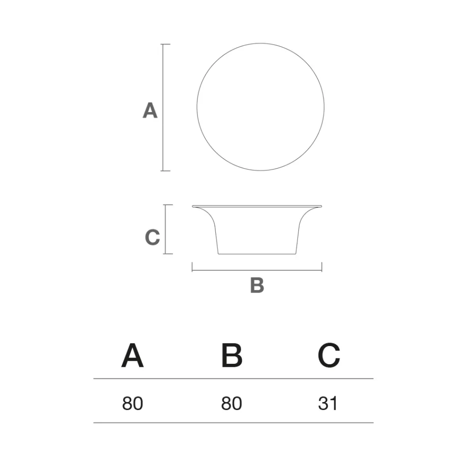 Table basse d'extérieur en polyéthylène disponible en plusieurs couleurs - Serviette Viadurini