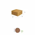 Table pour l&#39;extérieur entièrement en main tressé en polyéthylène Matt Viadurini