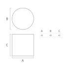 Table basse d'extérieur lumineuse en polyéthylène blanc Made in Italy - Derti Viadurini