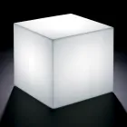Derti - Table d'extérieur lumineuse en polyéthylène nacré, fabriquée en Italie Viadurini