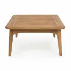 Table d'extérieur moderne en bois de teck Homemotion - Luanaedmea Viadurini