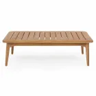 Table d'extérieur moderne en bois de teck Homemotion - Luanaedmea Viadurini