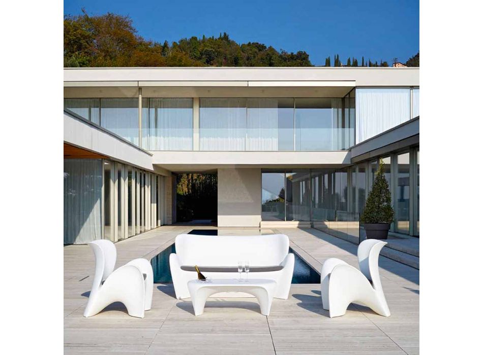 Table basse extérieure ou intérieure avec Spumantiera, design 2 pièces - Lily par Myyour Viadurini
