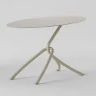 Table basse d'extérieur raffinée en métal peint fabriquée en Italie - Lübeck Viadurini