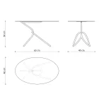 Table basse d'extérieur raffinée en métal peint fabriquée en Italie - Lübeck Viadurini