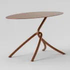 Table basse d'extérieur raffinée en métal peint fabriquée en Italie - Lübeck Viadurini