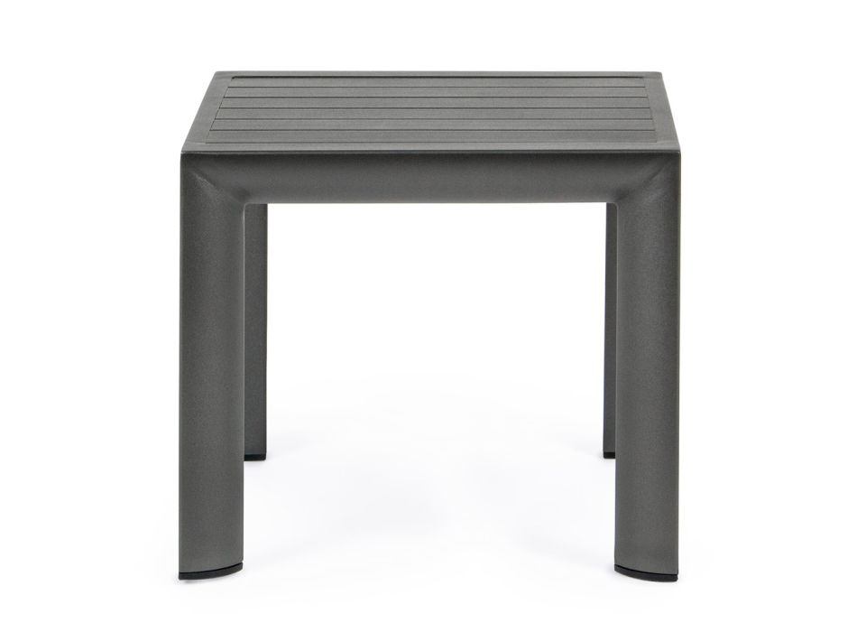 Table basse d'extérieur carrée en aluminium peint, Homemotion 2 pièces - Marius Viadurini