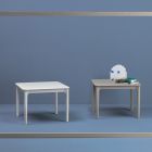 Table basse d'extérieur carrée en technopolymère Made in Italy 2 pièces - Dante Viadurini