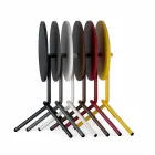 Table ronde d'extérieur en métal et tôle Made in Italy - Alberic Viadurini