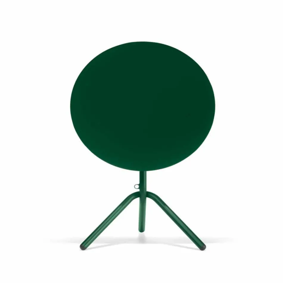 Table ronde d'extérieur en métal et tôle Made in Italy - Alberic Viadurini