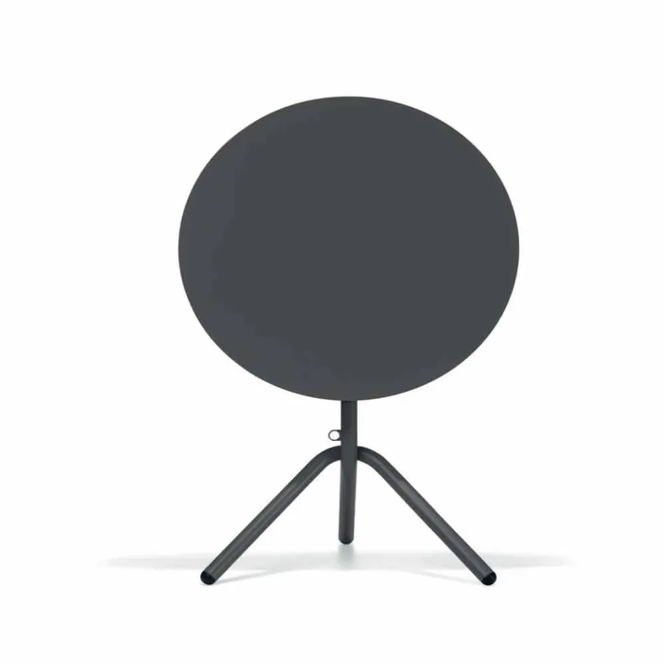 Table ronde d'extérieur en métal et tôle Made in Italy - Alberic Viadurini