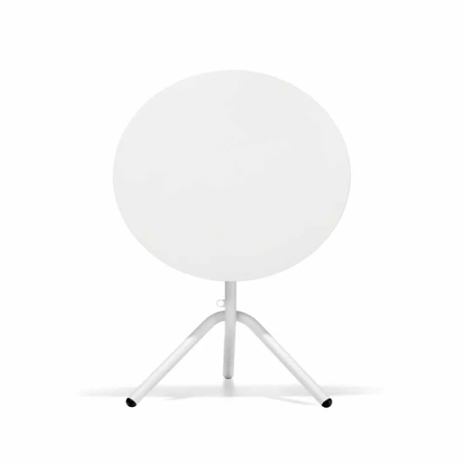 Table ronde d'extérieur en métal et tôle Made in Italy - Alberic Viadurini