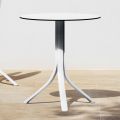 Table d'extérieur ronde inclinable avec 3 pieds en aluminium 2 couleurs - Filomena