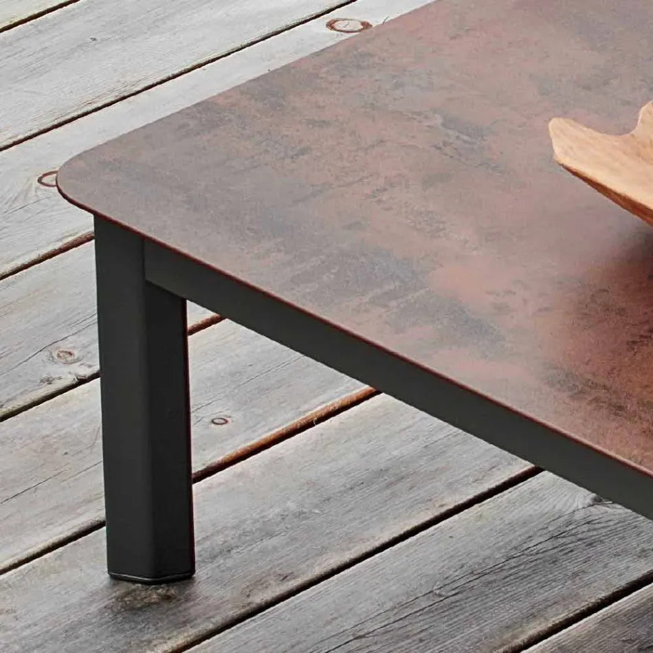 Table basse d'extérieur design Varaschin System en aluminium peint Viadurini