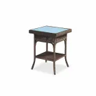 Jardin Café 56x56 de la polyéthylène tissé à la main Tchad Viadurini