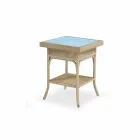 Jardin Café 56x56 de la polyéthylène tissé à la main Tchad Viadurini