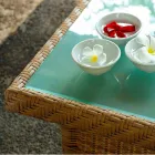 Jardin Café 56x56 de la polyéthylène tissé à la main Tchad Viadurini