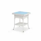 Jardin Café 56x56 de la polyéthylène tissé à la main Tchad Viadurini