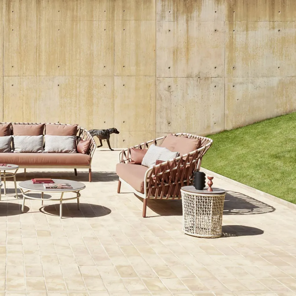 Base de table basse de jardin en aluminium Made in Italy - Emma by Varaschin Viadurini