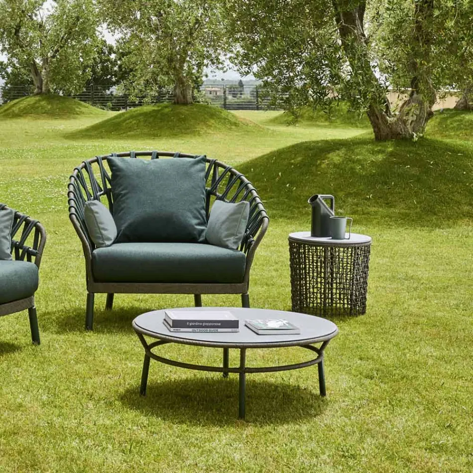 Base de table basse de jardin en aluminium Made in Italy - Emma by Varaschin Viadurini