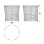 Base de table basse de jardin en aluminium Made in Italy - Emma by Varaschin Viadurini