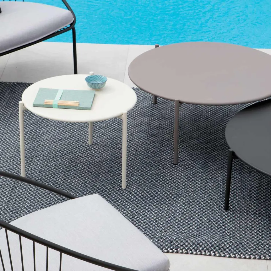 Table basse de jardin en acier de différentes tailles Made in Italy - Sansa Viadurini