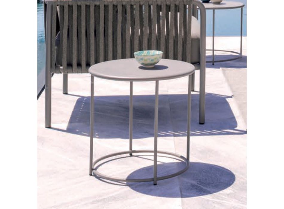Table basse de jardin en acier galvanisé de différentes tailles Made in Italy - Brienne Viadurini