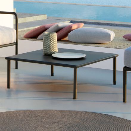 Table basse de jardin en acier galvanisé Made in Italy - Arwen Viadurini