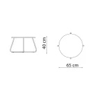 Table basse de jardin en acier galvanisé Made in Italy - Brienne Viadurini