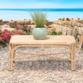 Table basse de jardin en aluminium et tissage polyrotin - Ellide