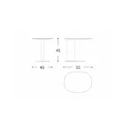 Table basse de jardin en aluminium fabriquée en Italie - Plinto by Varaschin Viadurini