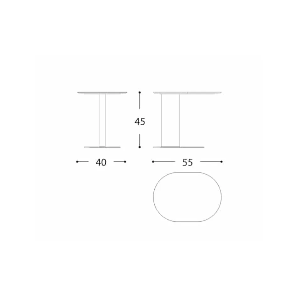 Table basse de jardin en aluminium fabriquée en Italie - Plinto by Varaschin Viadurini