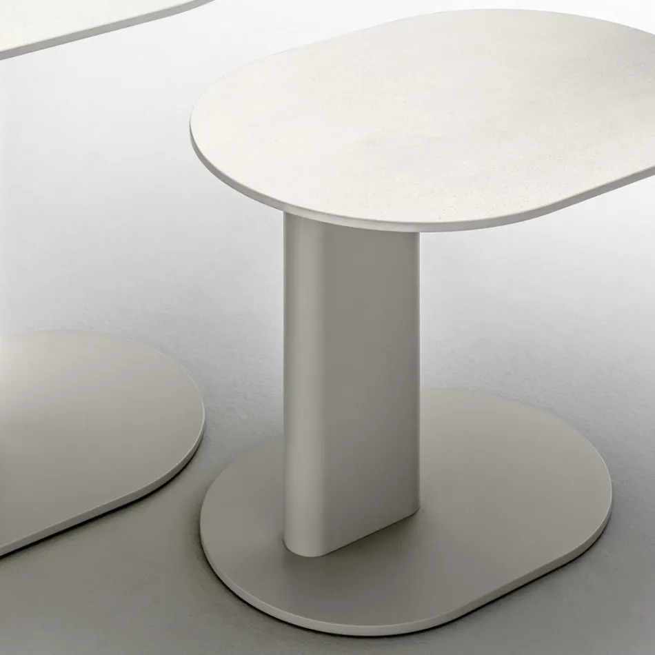 Table basse de jardin en aluminium fabriquée en Italie - Plinto by Varaschin Viadurini