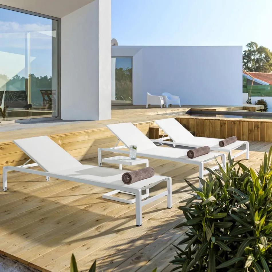 Table basse de jardin en aluminium peint, Homemotion, 2 pièces - Rodric Viadurini